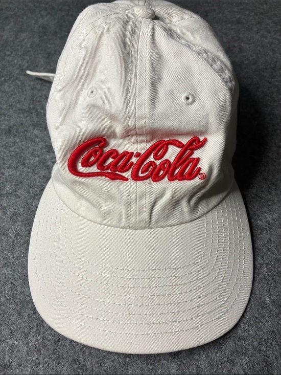 Coca Cola Accessories - Coca-Cola White Cap with Red Script Logo